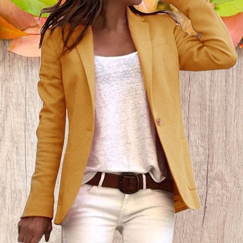 Blazer voor Vrouwen met Slim Fit en Klassiek Revers