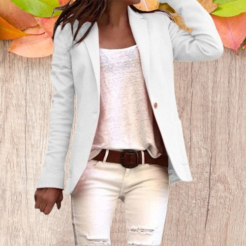 Blazer voor Vrouwen met Slim Fit en Klassiek Revers