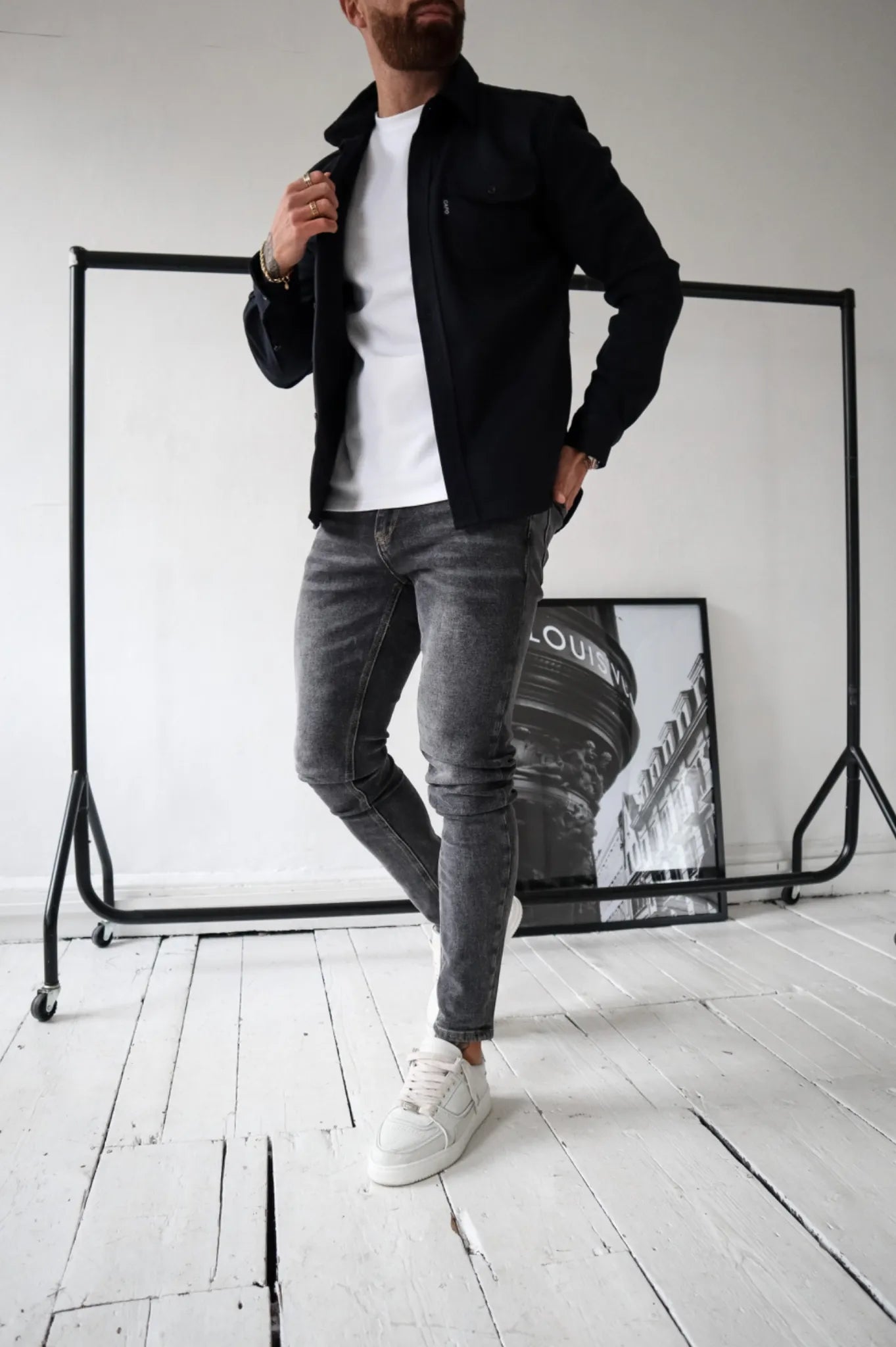 Heren Overshirt Jas Borstzakken Lente Herfst Casual Lichtgewicht