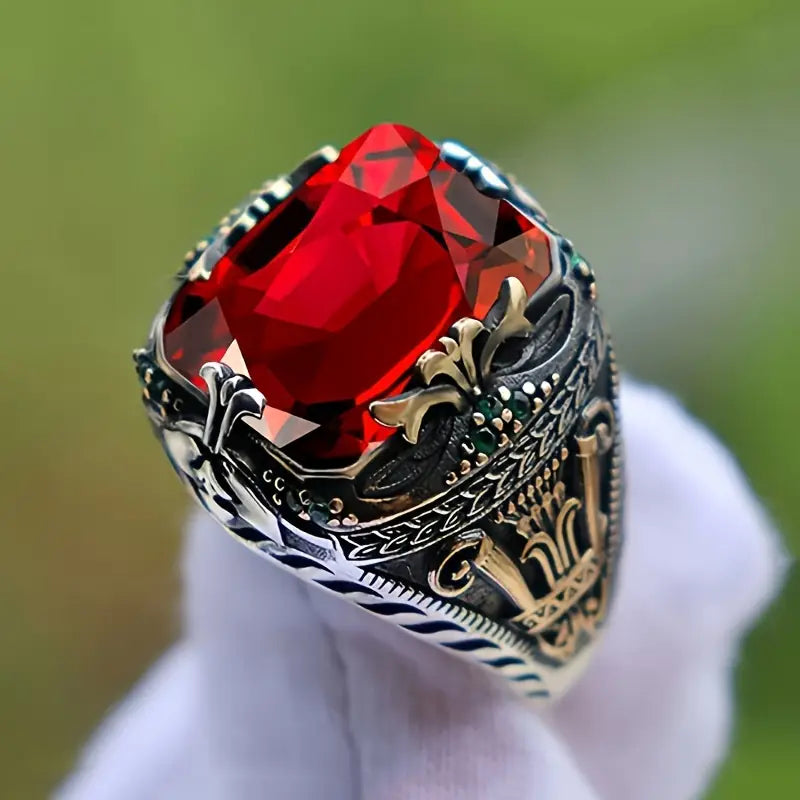 Elegante gemengde goud ring met subtiele details