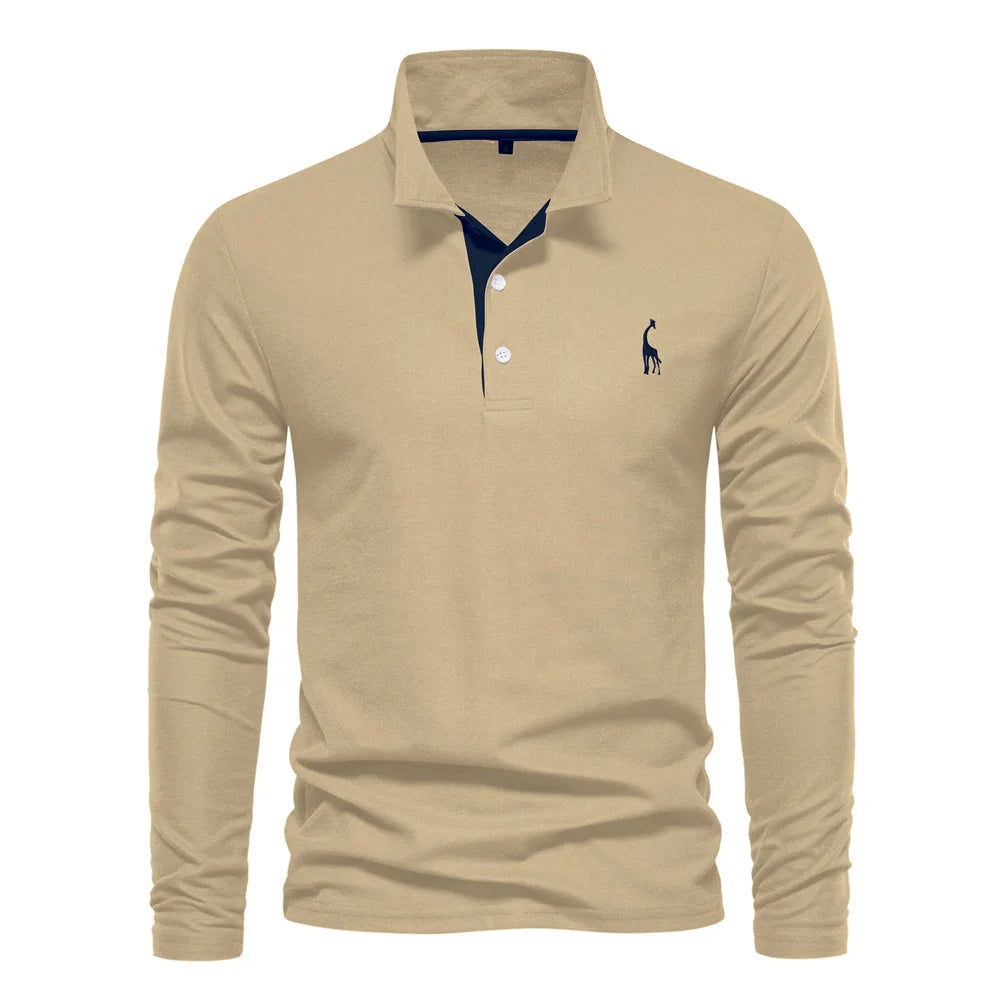 Polo Shirt Heren Knoop Hals Casual