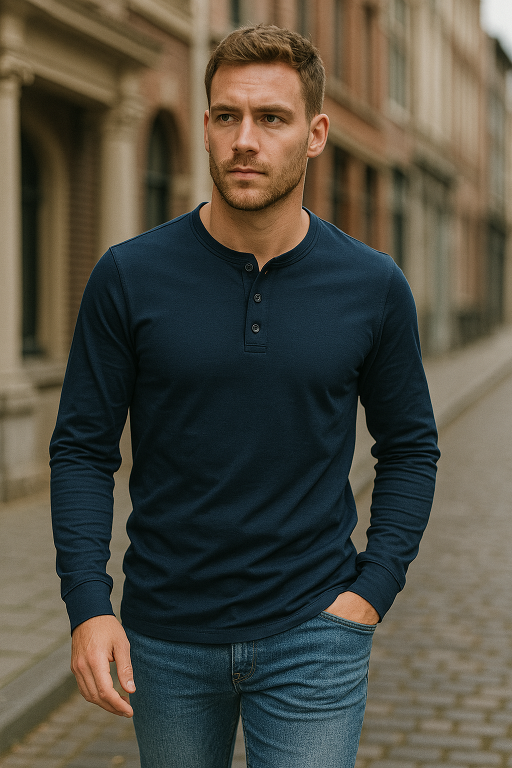 Heren Lange Mouwen Shirt Knopen Casual Comfortabele Pasvorm