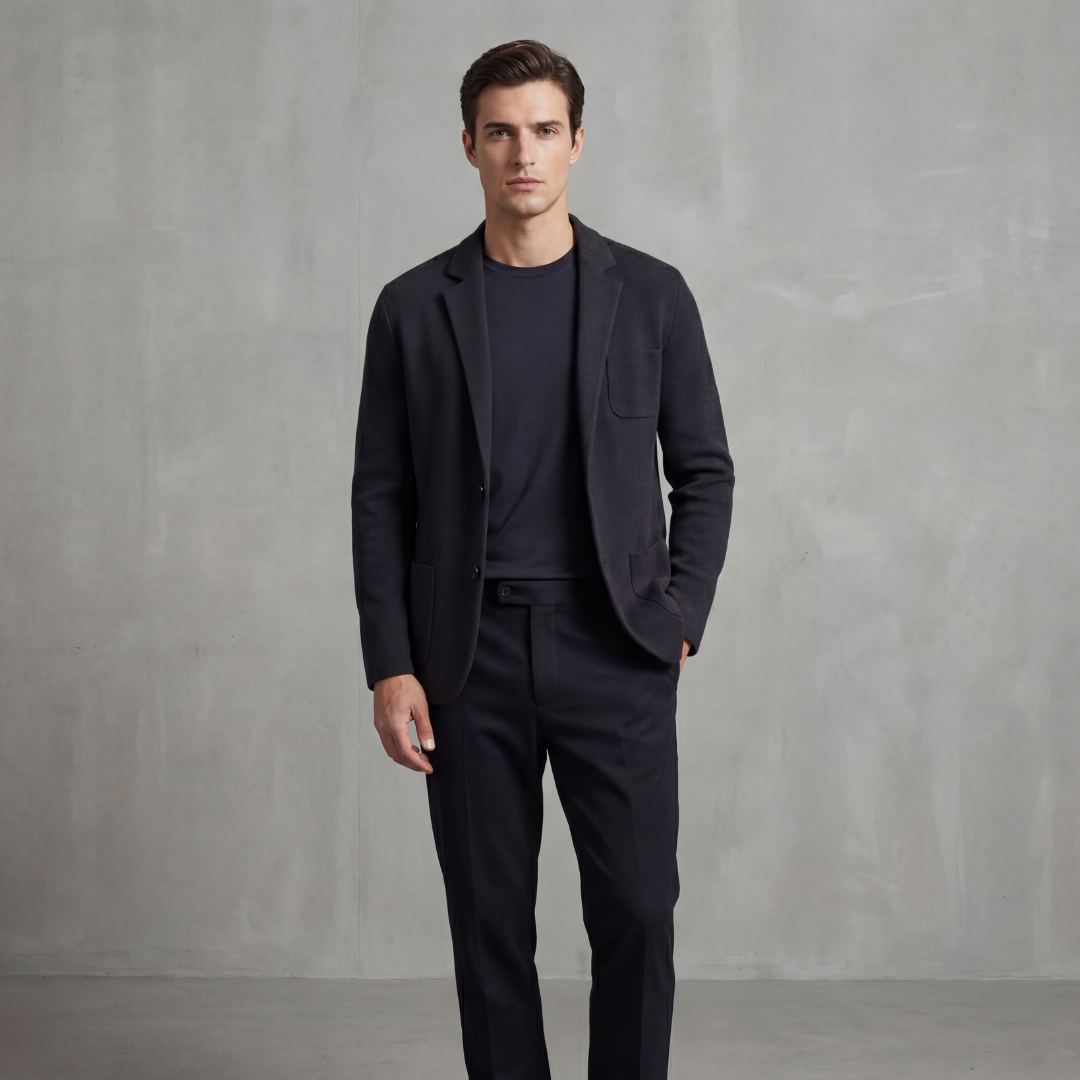 Casual Tailored Fit Jasje Heren Lapel Kraag