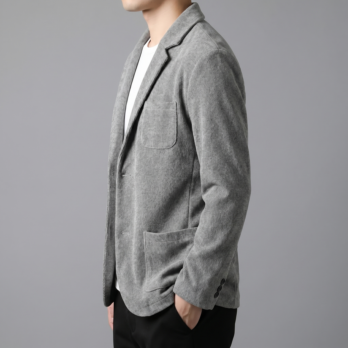 Casual Tailored Fit Jasje Heren Lapel Kraag