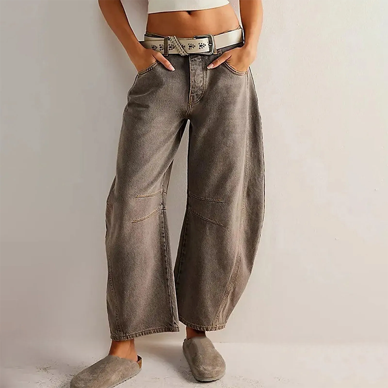 Comfortabele Wijde Broek Voor Dames Met Relaxte Pasvorm