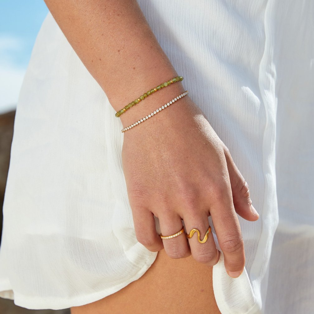 Elegante gouden armband met verfijnde schakels