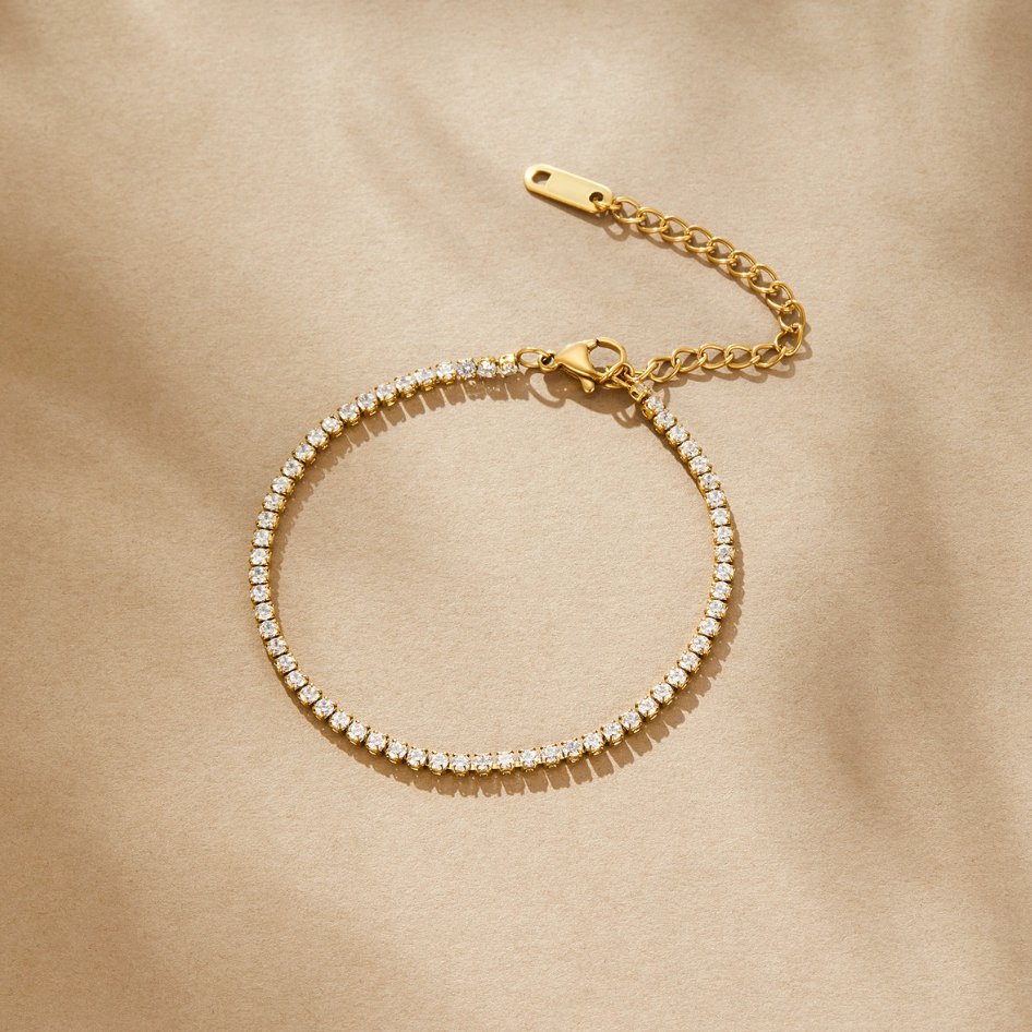 Elegante gouden armband met verfijnde schakels