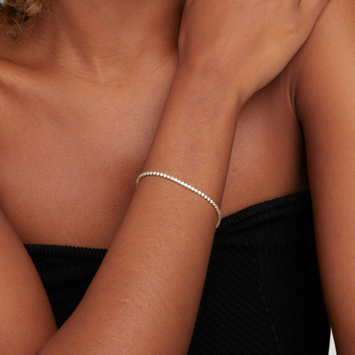 Elegante gouden armband met verfijnde schakels
