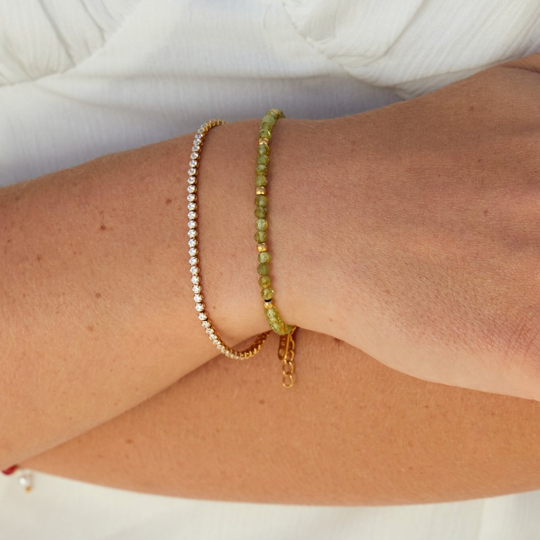 Elegante gouden armband met verfijnde schakels