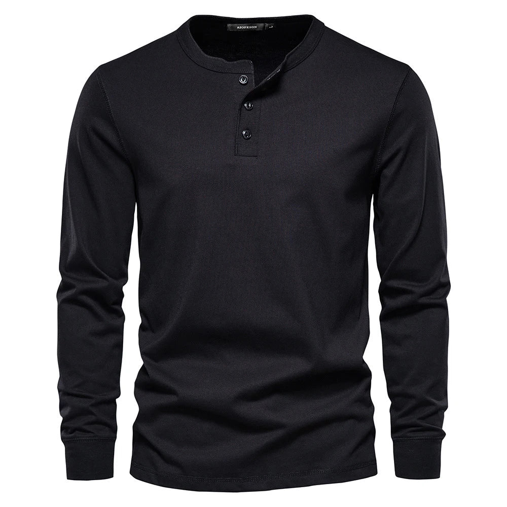 Heren Lange Mouwen Shirt Knopen Casual Comfortabele Pasvorm