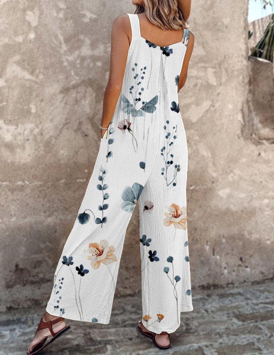 Dames Dungarees Met Bloemenprint