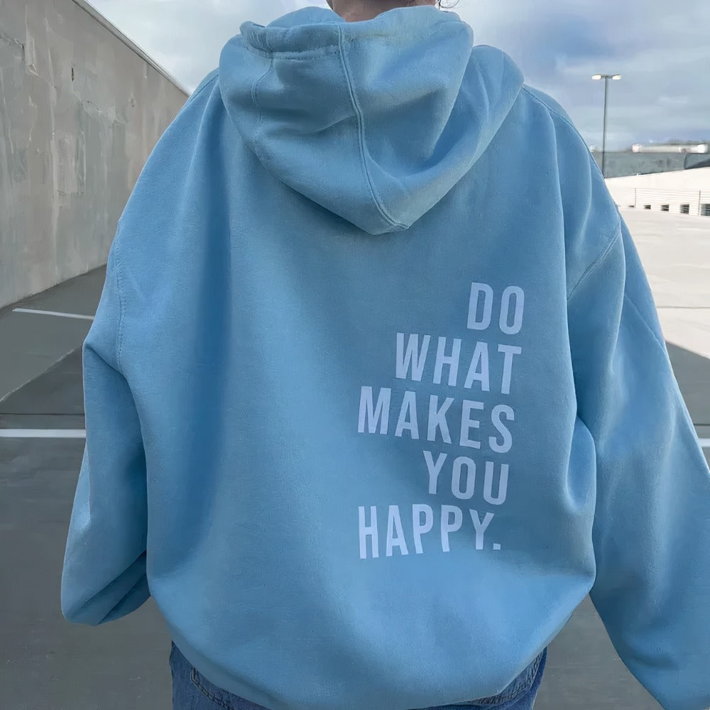 Dames Hoodie met Inspirerende Prints en Comfortabele Katoenblend