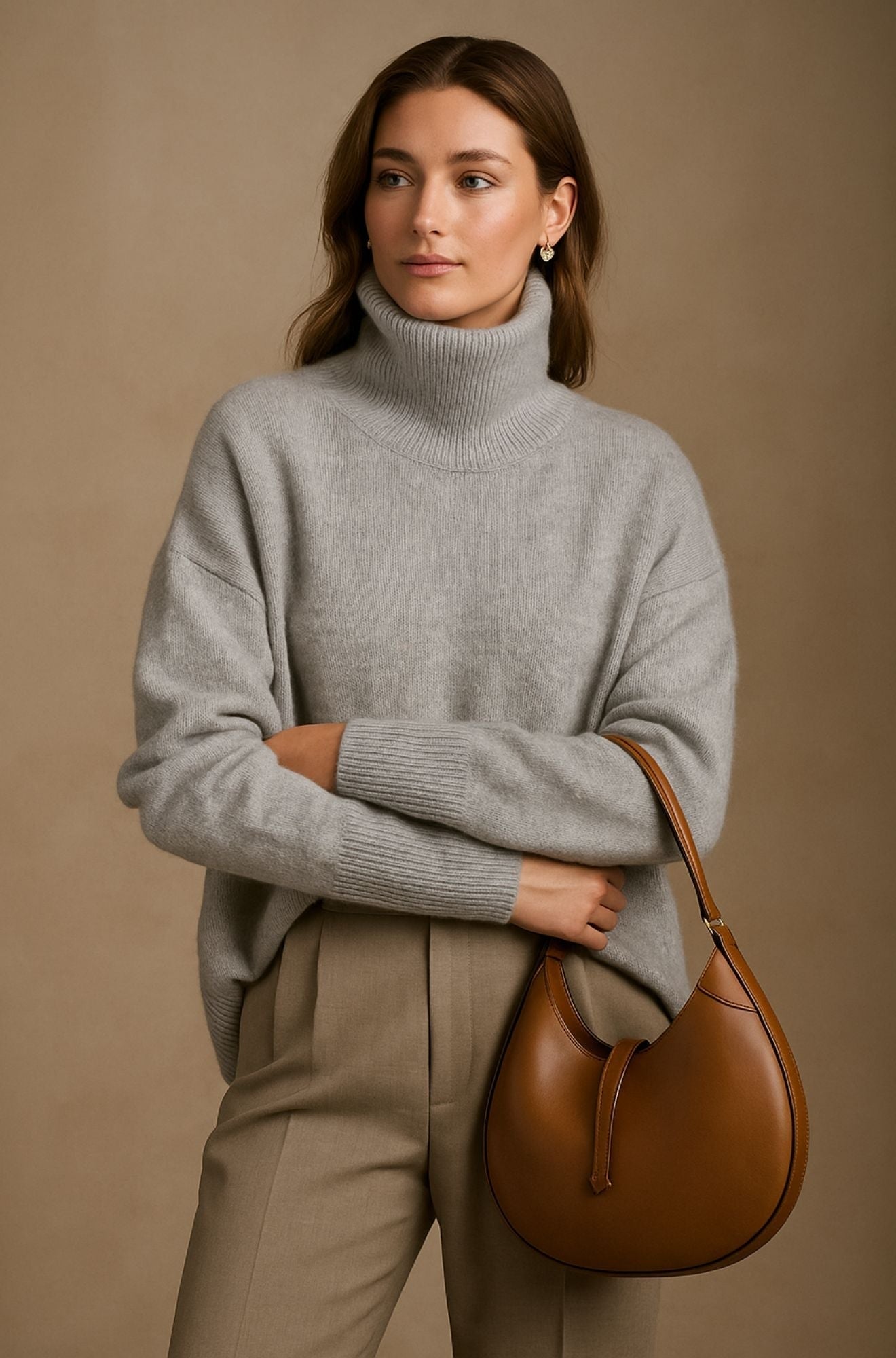 Dames Sweater van Kasjmier met Luxe Zachte Stof en Elegante Pasvorm