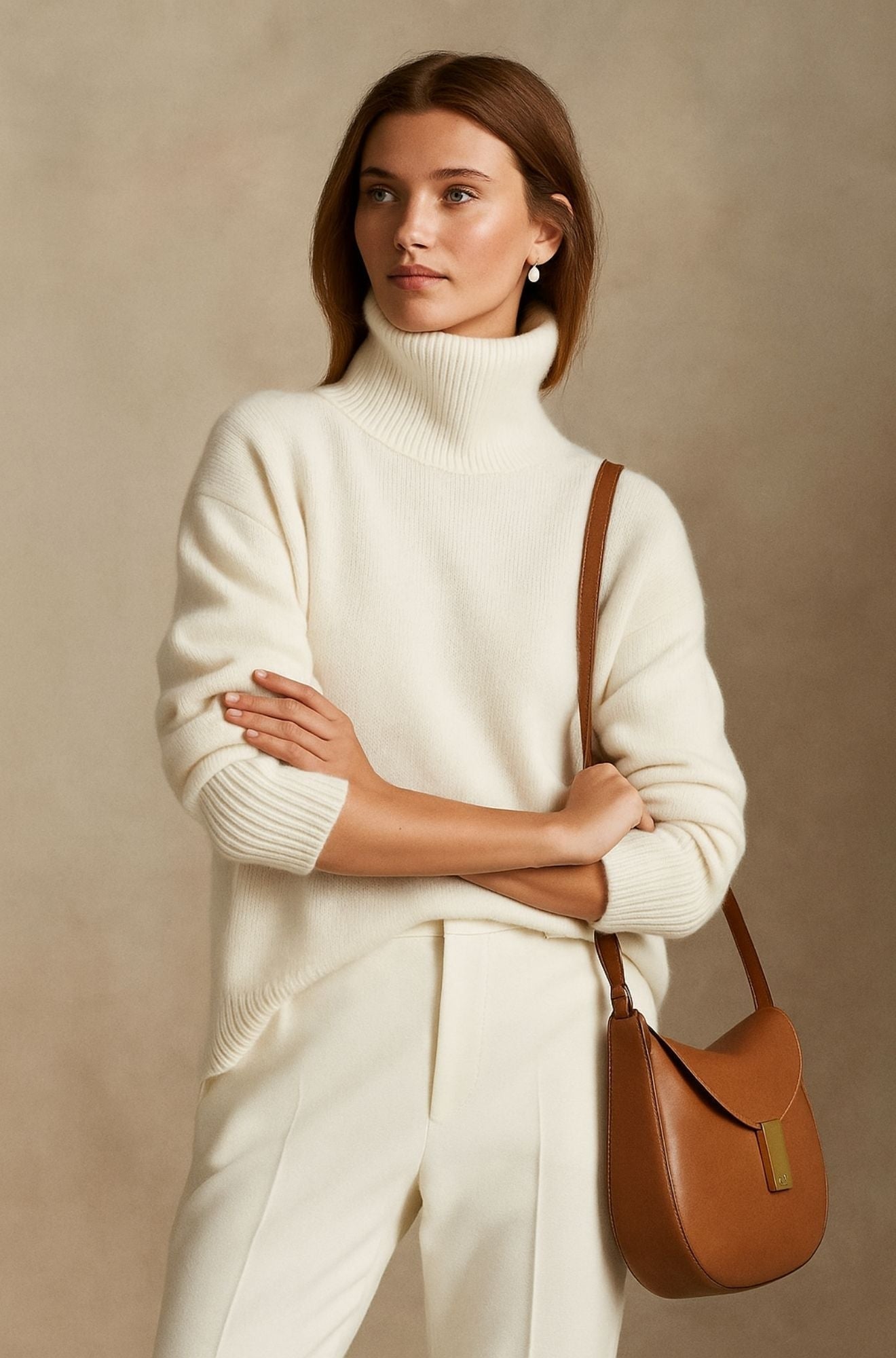 Dames Sweater van Kasjmier met Luxe Zachte Stof en Elegante Pasvorm