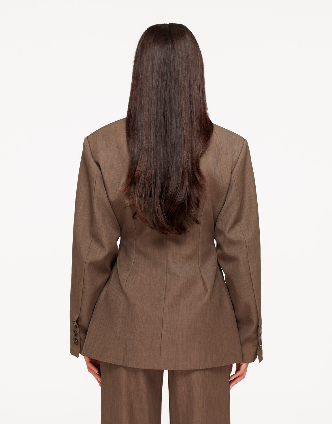 Donker Taupe Stevige Classic Detail - Blazer