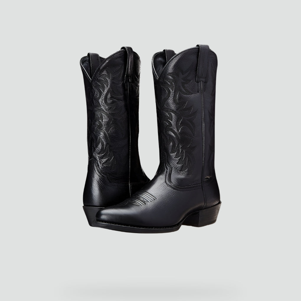 Elegante Cowboylaarzen voor Dames met Stiksels en Blokhakken