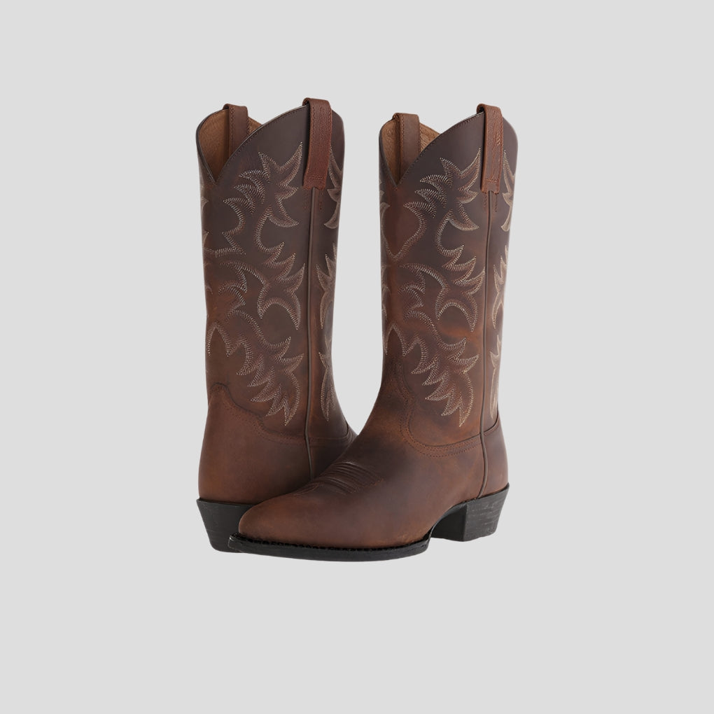 Elegante Cowboylaarzen voor Dames met Stiksels en Blokhakken