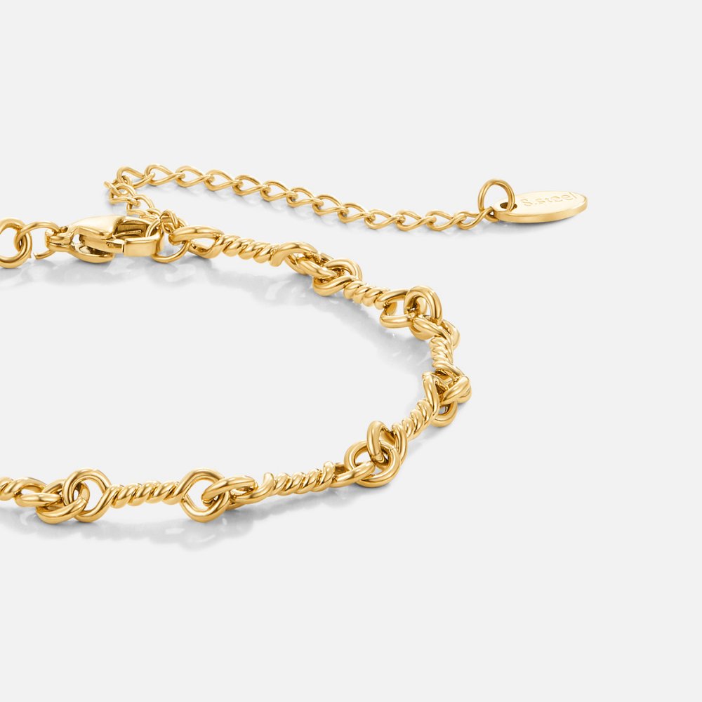 Figaro Gouden Knoop Ketting Armband