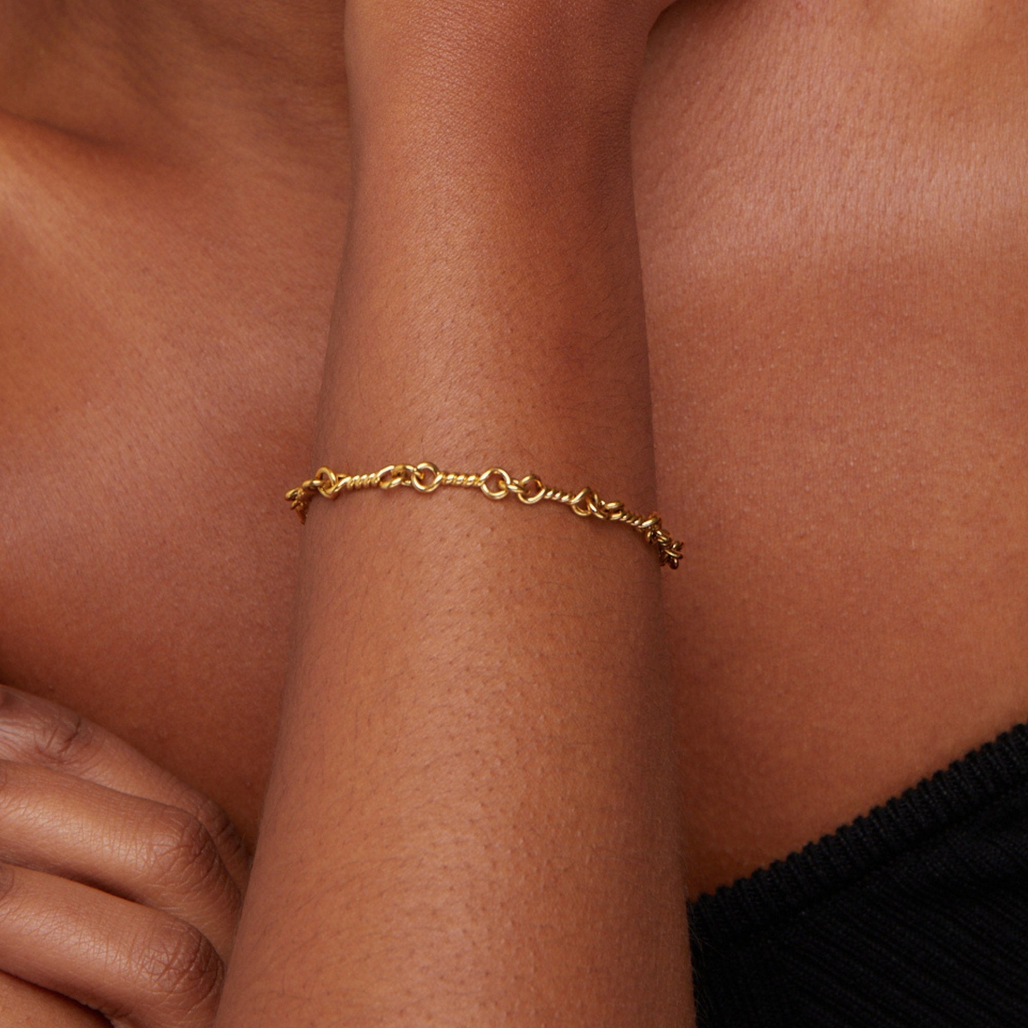 Figaro Gouden Knoop Ketting Armband