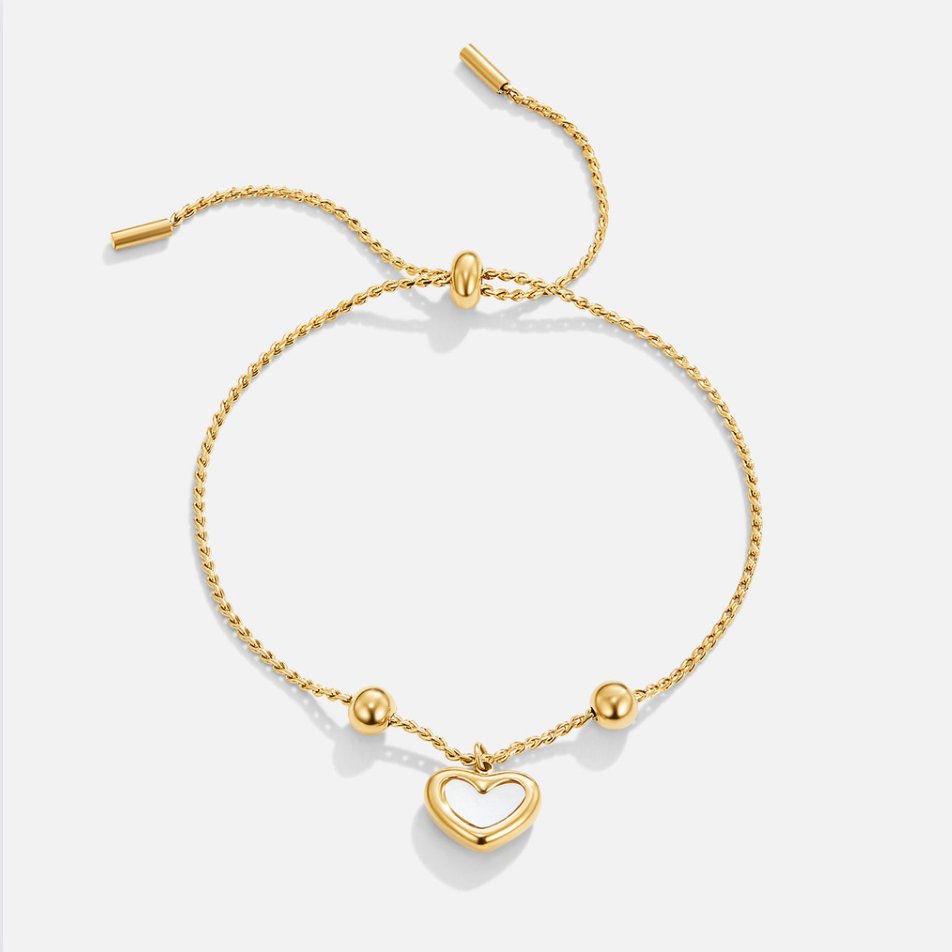 Verfijnde armband van zilver met een hartje