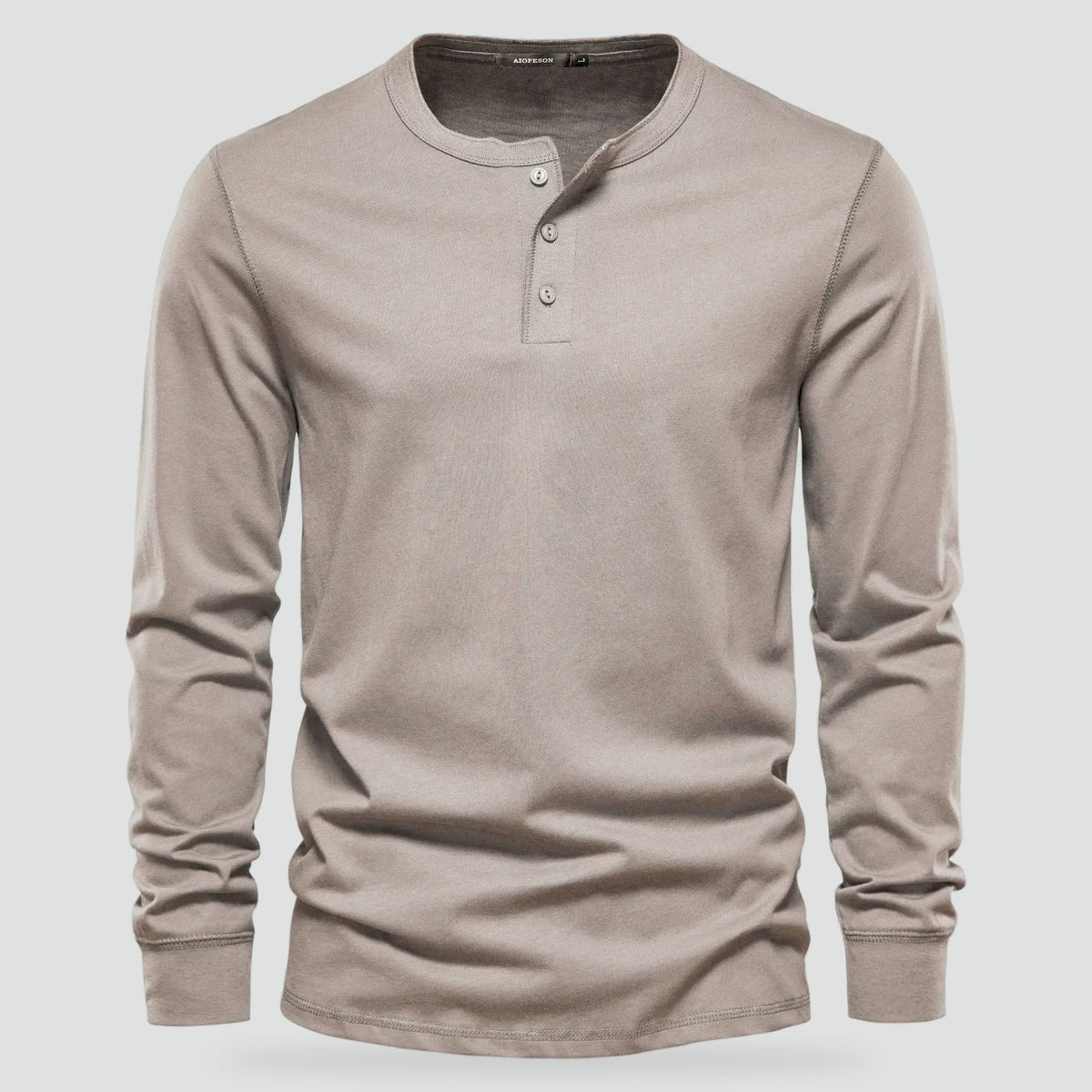 Henley Shirt voor Heren met Knoopsluiting en Lange Mouwen