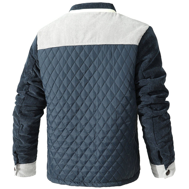 Heren Herenjas met Ruitpatroon en Corduroy Details