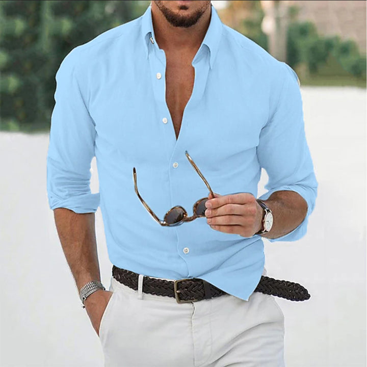 Heren Overhemd Lange Mouwen Casual Formeel