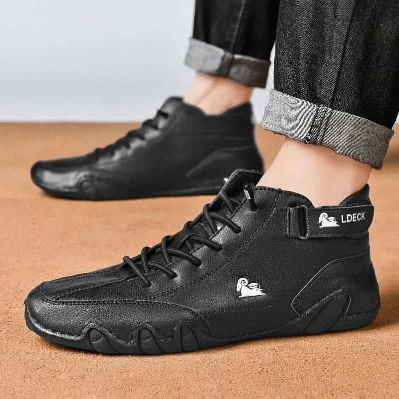 Heren Sneakers met Hoge Schacht en Vetersluiting