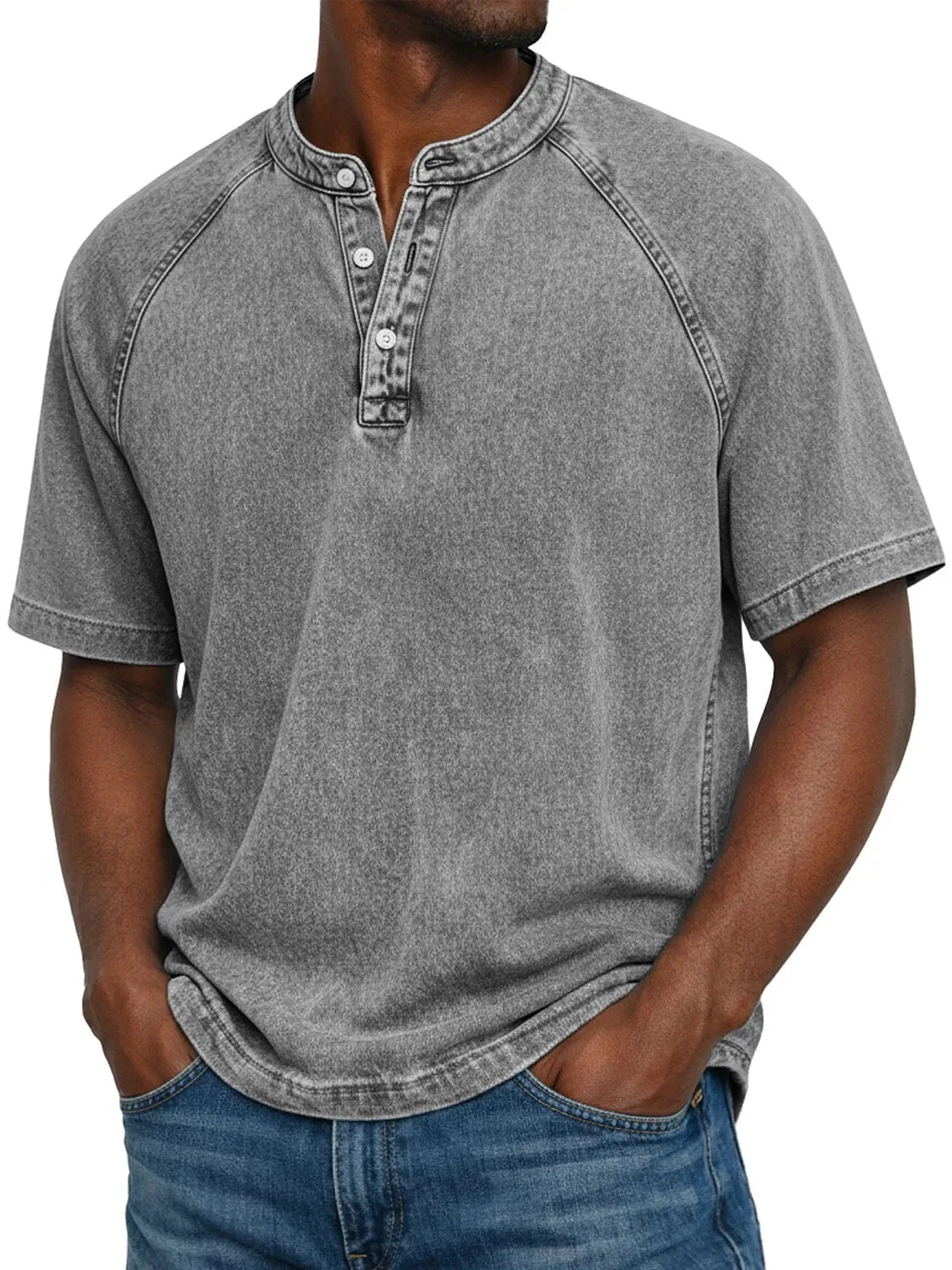 Herenshirt Met Knopen Korte Mouwen Casual