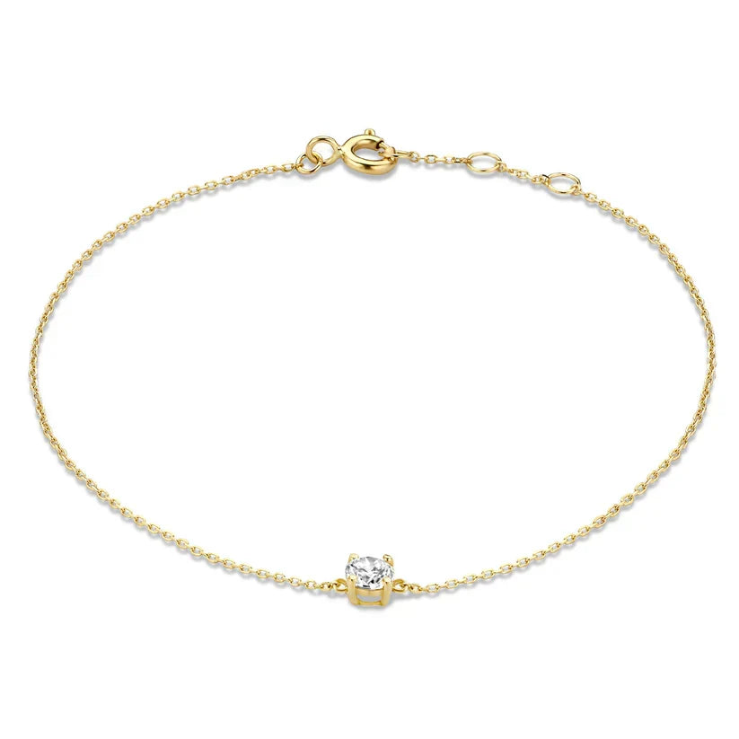 Elegante witgouden armband met verfijnde details