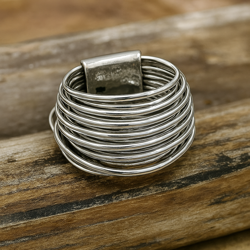 Verfijnde zilveren ring met een elegant ontwerp
