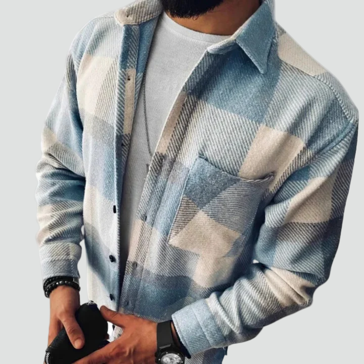 Geruit Overshirt Heren Regular Fit Laagjes Herfst