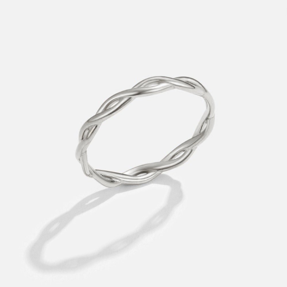 Eindeloze zilveren draai-ring