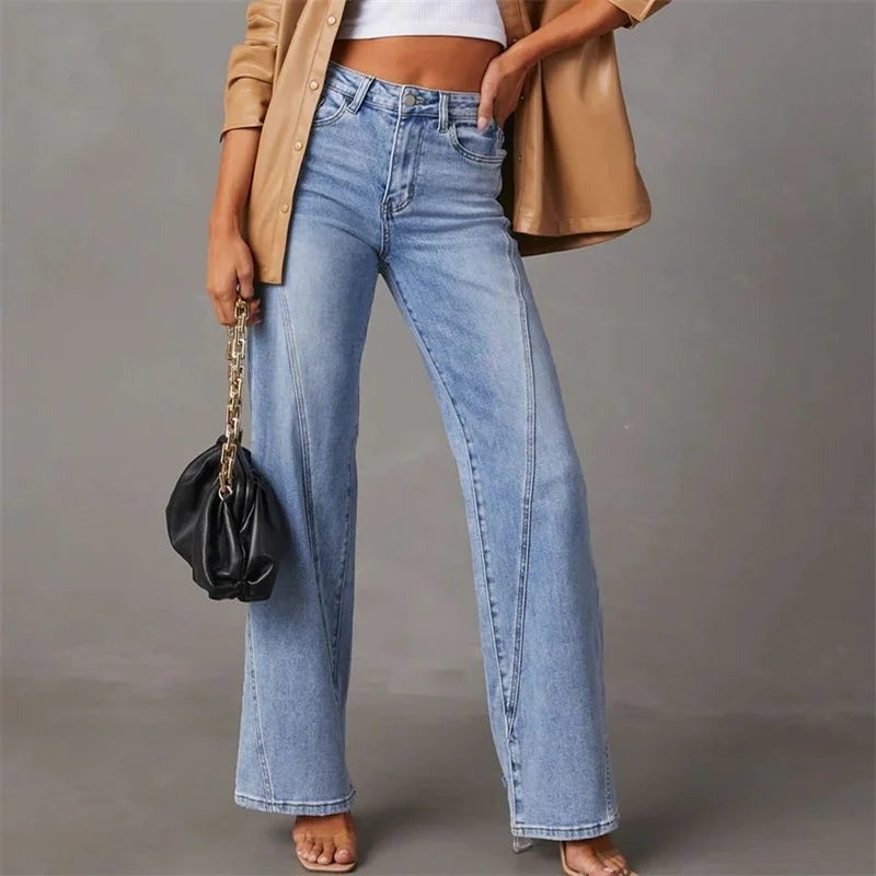 Jeans Wijde Pijpen Dames Casual