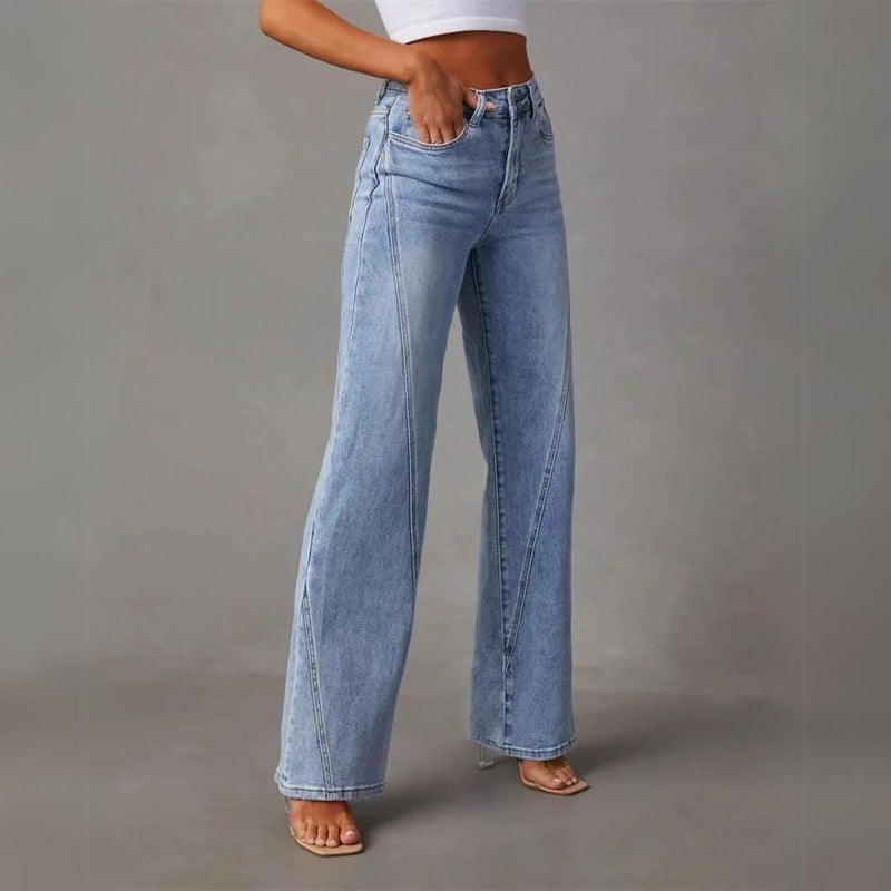 Jeans Wijde Pijpen Dames Casual