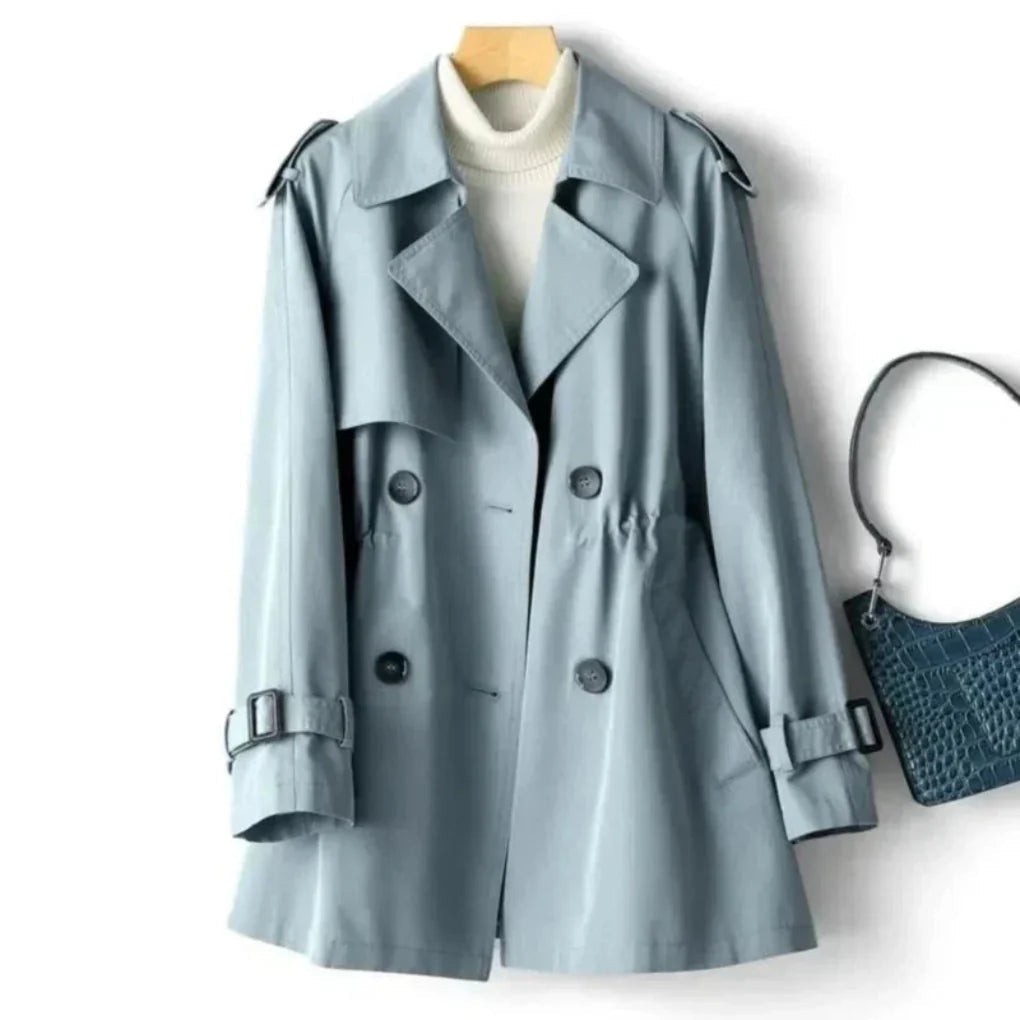 Klassieke Trenchcoat voor Dames met Dubbele Knoopsluiting