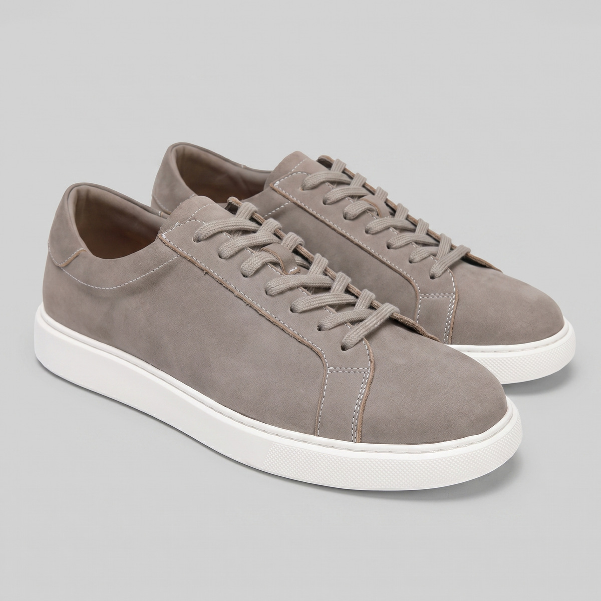 Lage Sneakers Heren Suede Grijs Casual