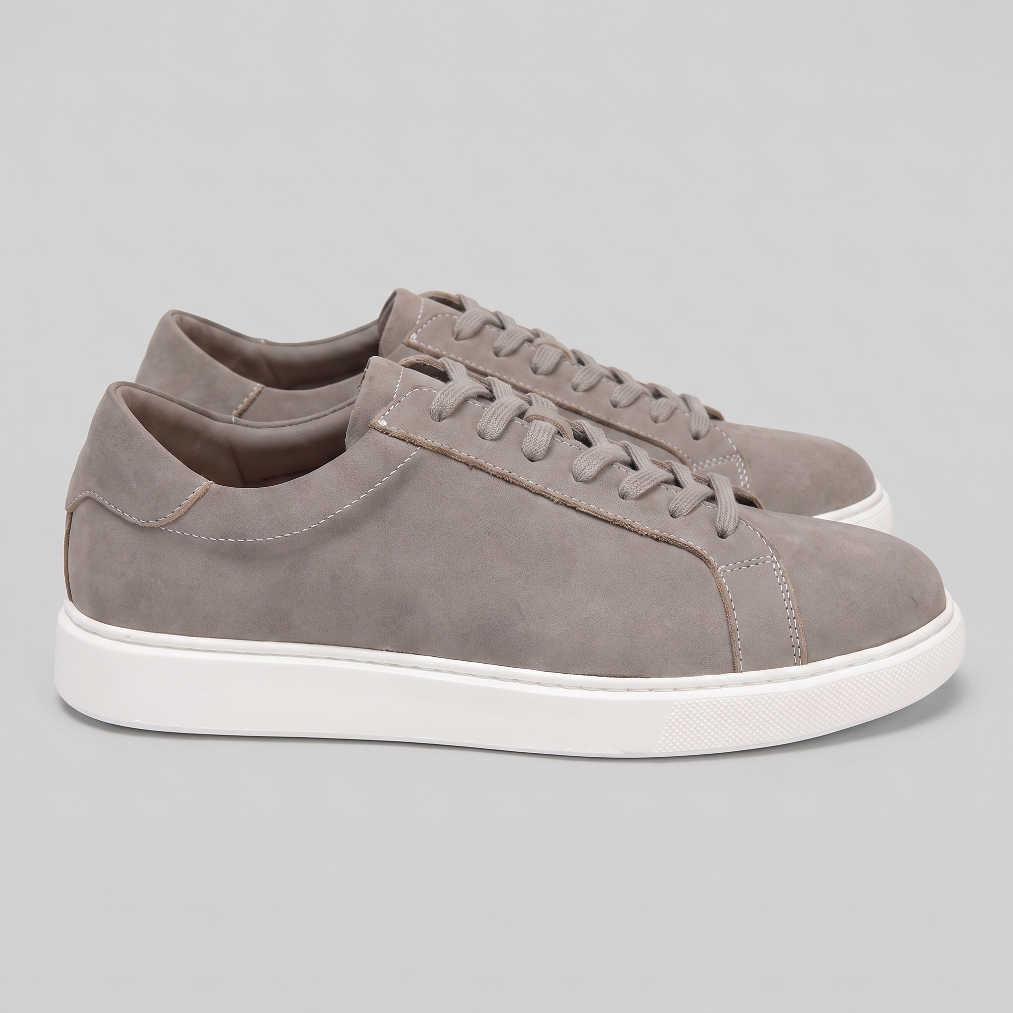 Lage Sneakers Heren Suede Grijs Casual