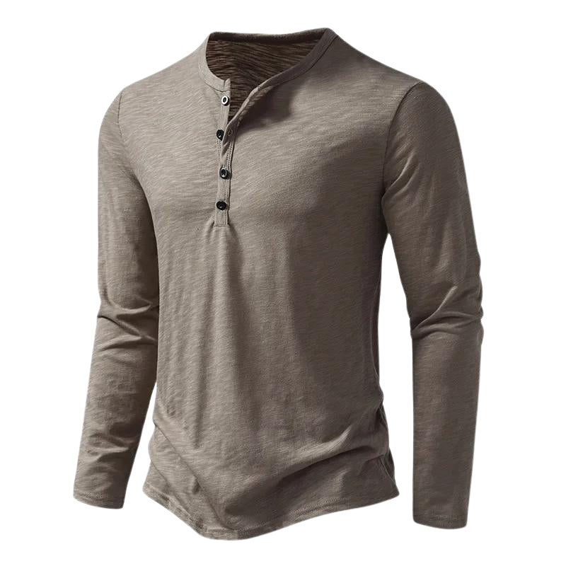 Lange Mouw T-shirt voor Heren met Strakke Pasvorm en Tijdloos Ontwerp