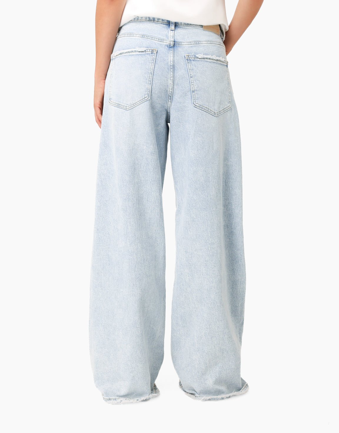 Lichtblauwe Loszittende Baggy - Spijkerbroek