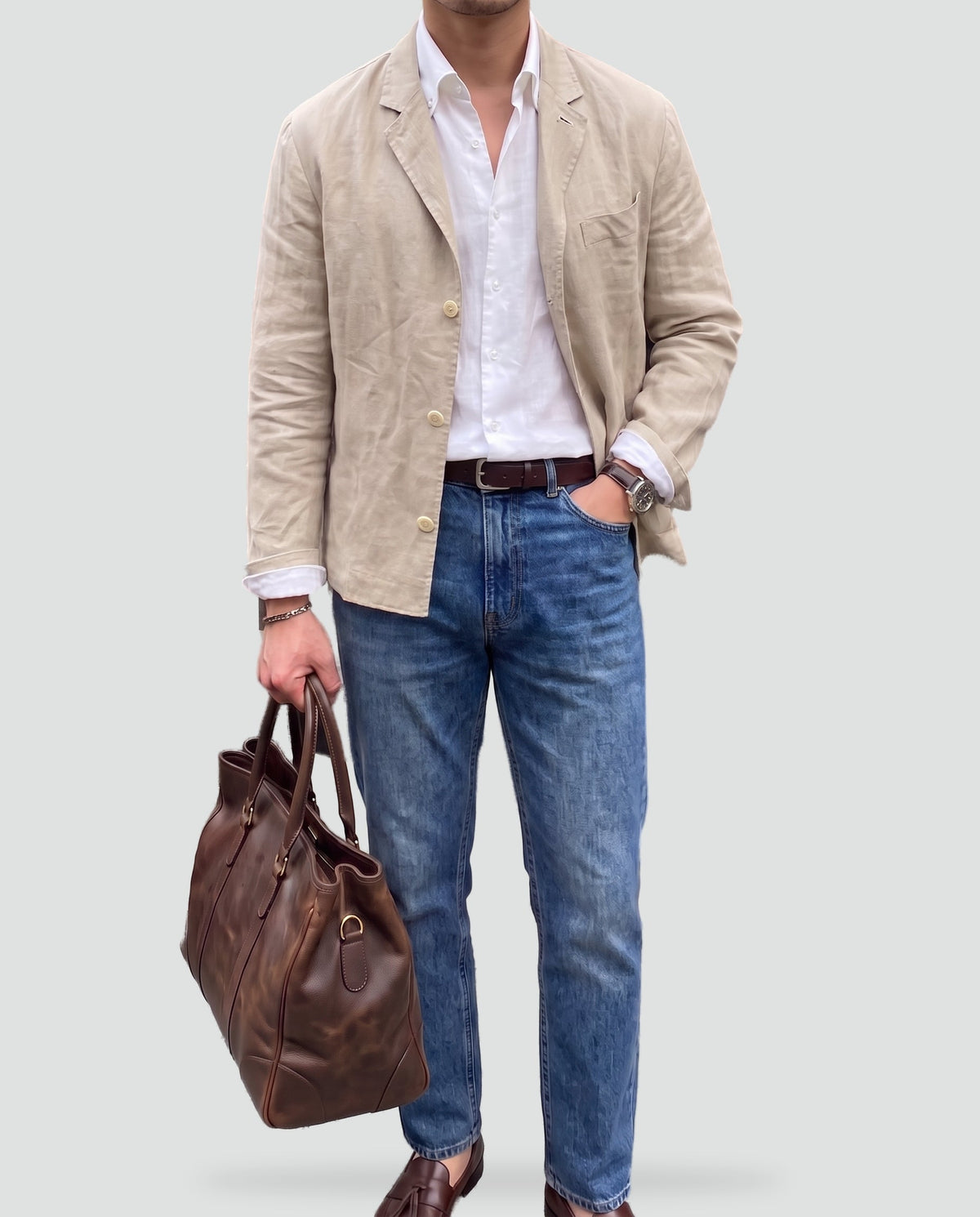 Linnen Blazer voor Heren met Lichtgewicht en Comfort