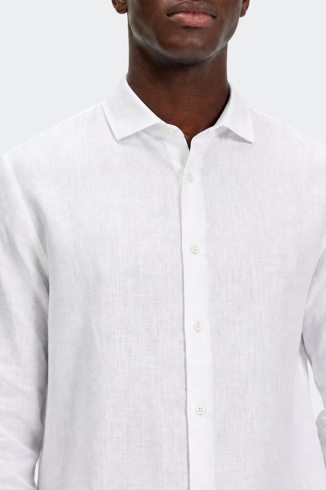 Linnen Overhemd Heren Relaxed Fit Spread Collar