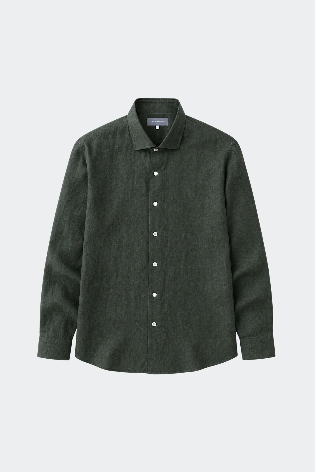 Linnen Overhemd Heren Relaxed Fit Spread Collar