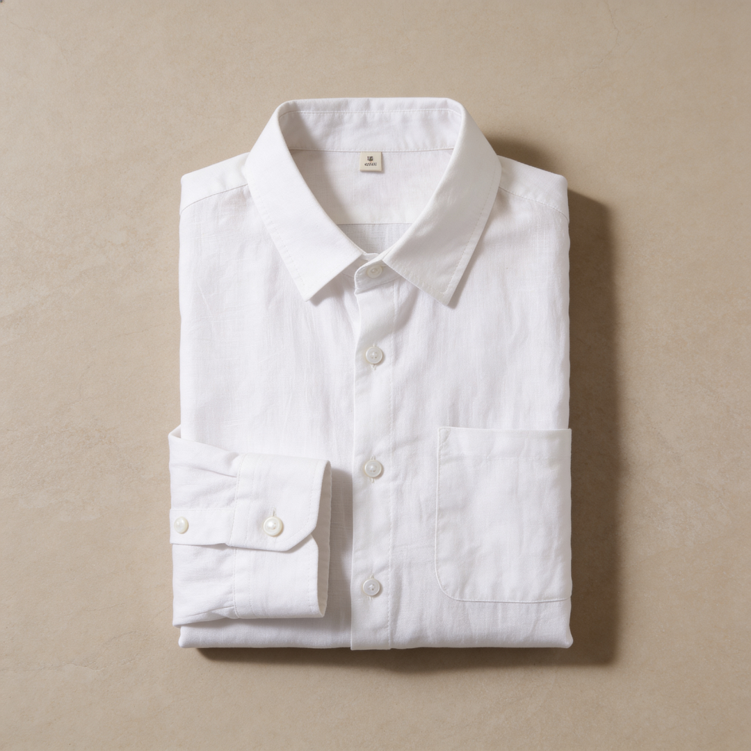 Linnen Shirt Heren Lange Mouwen Casual Zomer
