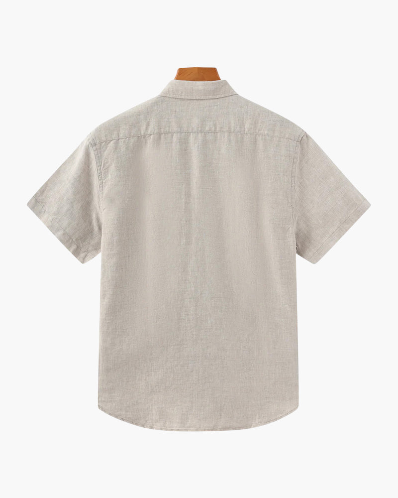 Linnen Shirt Korte Mouwen Heren Zomer Casual