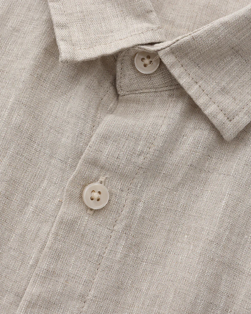 Linnen Shirt Korte Mouwen Heren Zomer Casual