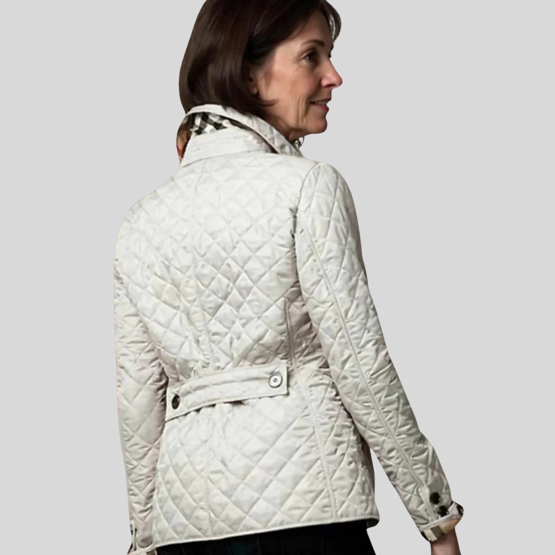 Luxe Gequiltte Jas voor Dames met Kraag