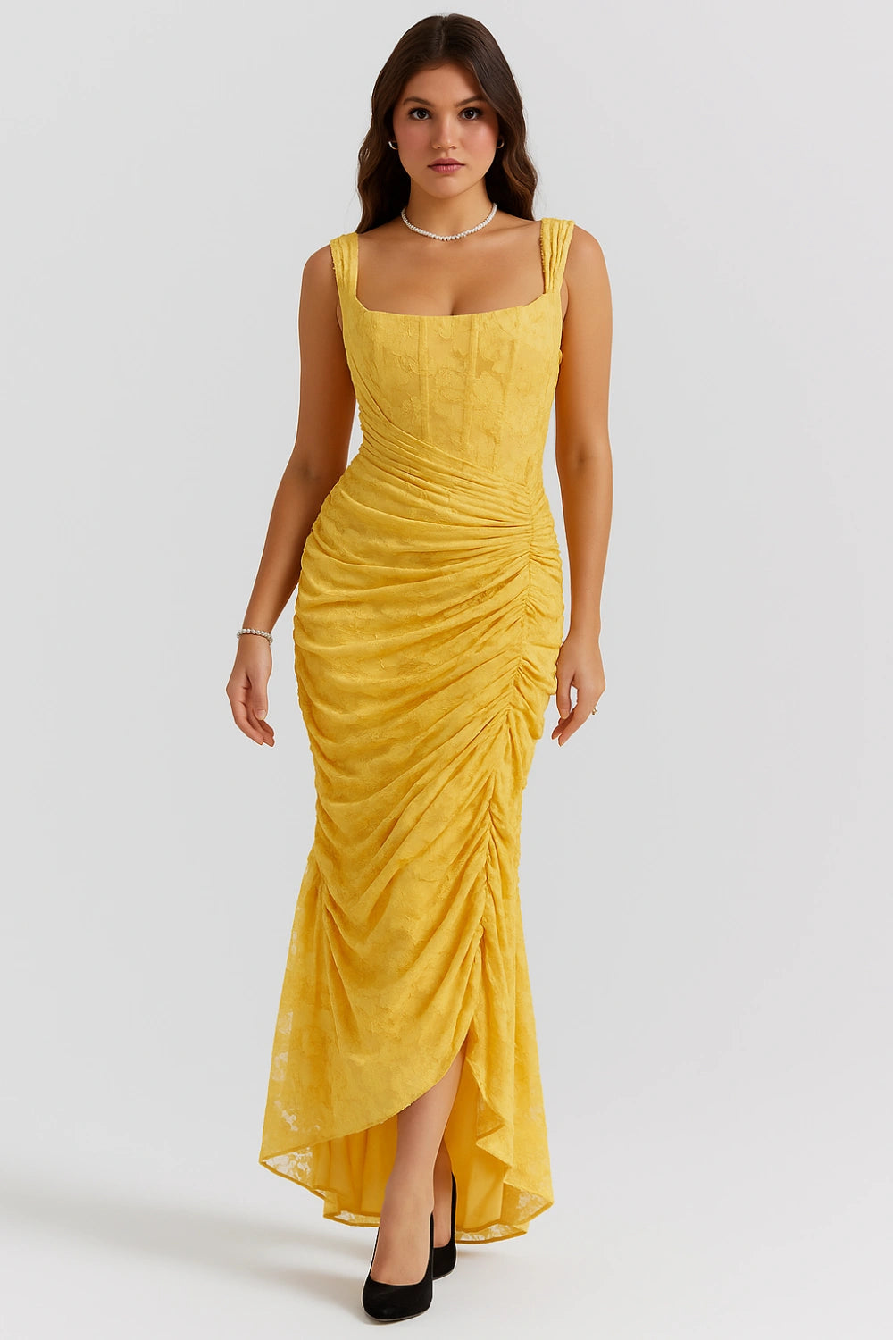 Maxi Jurk Dames Ronde Hals Lange Mouwen Casual