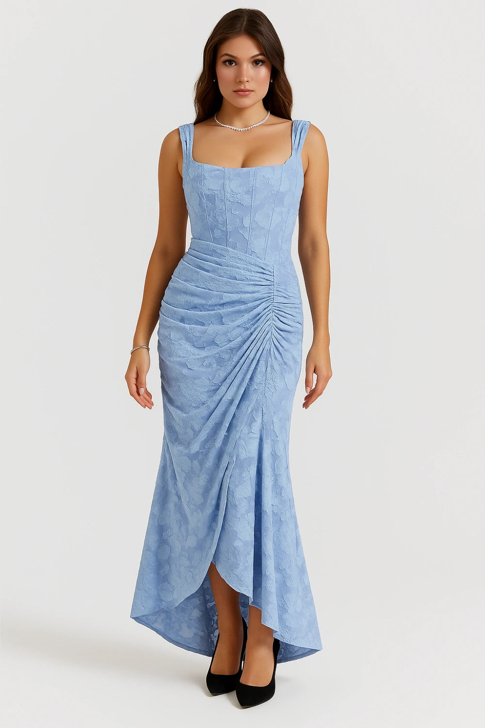 Maxi Jurk Dames Ronde Hals Lange Mouwen Casual