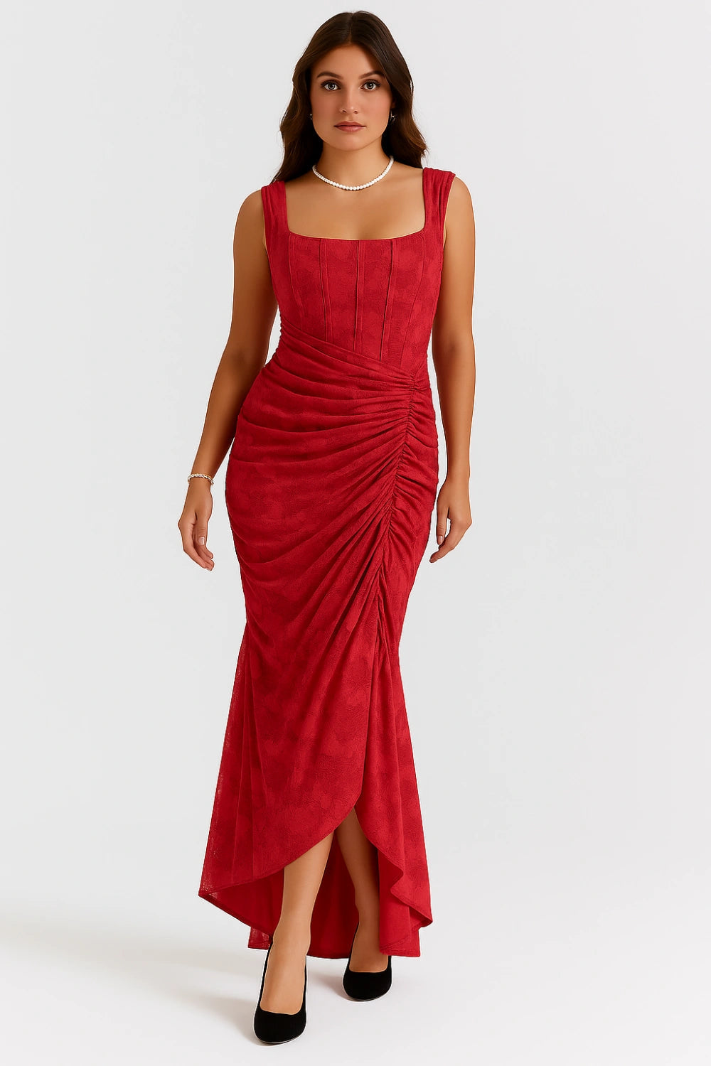 Maxi Jurk Dames Ronde Hals Lange Mouwen Casual